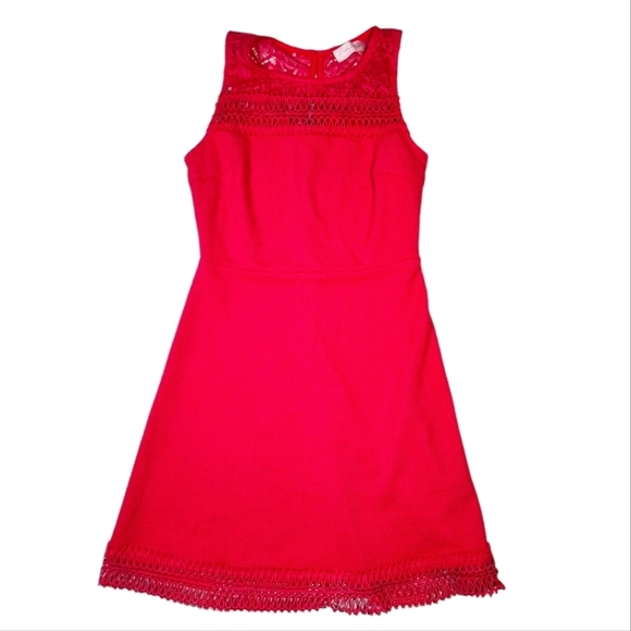 Pink Lily Dresses & Skirts - Pink Lily Lace Midi Dress Pink Size Small